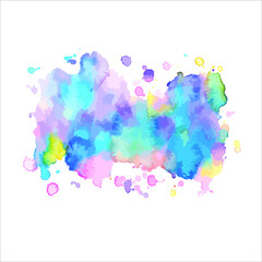 abstract watercolor splashes of paint on white background. Vector Eps10
