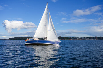 Fototapeta premium Segelyacht auf der Flensburger Förde