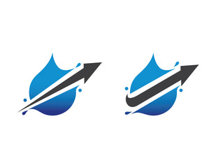 Vector of Splash water 

drop with arrow logo design eps format, suitable for your design needs, logo, illustration, animation, etc.