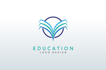 Education  logo design, flat logo design template. vector illustration