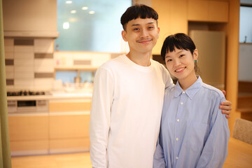 笑顔の夫婦