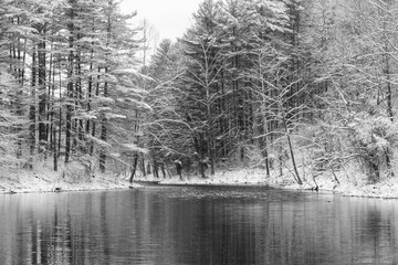 Strip mine Lakes in winter