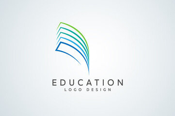 Education  logo design, flat logo design template. vector illustration1