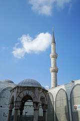 Exterior architecture and design of The Sultan Ahmet Camii (Blue Mosque), was completed in 1617...
