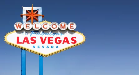Fotobehang Las Vegas welkom in las vegas