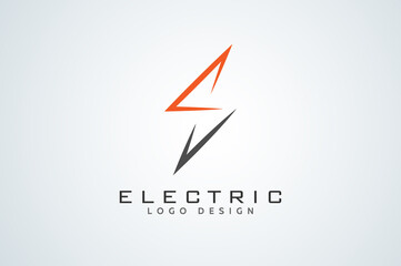 Electric Logo, tunder bolt design logo template, vector illustration