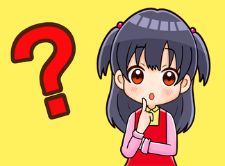 考え中の女の子