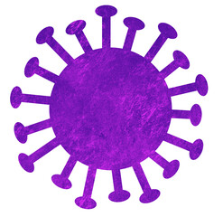 Corona virus or bacteria, purple