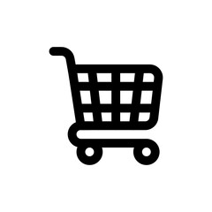 Trolley store commerce and ecommerce Icon, Logo, Vector