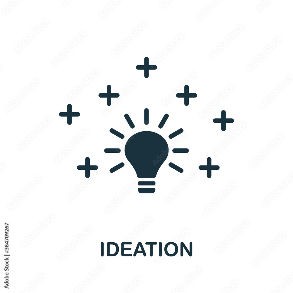 Poster ideation icon. simple element from life skills collection. filled ideation icon for templates, infog