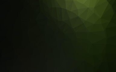 Obraz premium Dark Green vector blurry triangle template.