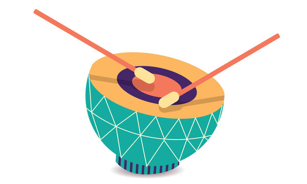 Indian drum musical instrument vector design illustration