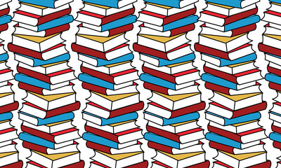 abstract stack of books pattern background vector