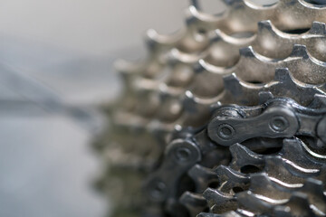 close up of a bicycle gear rim