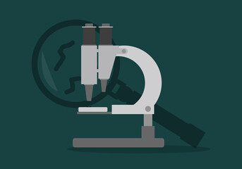 bio chemical laboratory micro scope vector design illustration