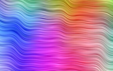 Light Multicolor, Rainbow vector background with bent lines.
