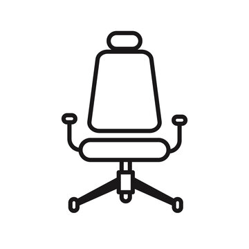 office gaming chair furniture icon. vector