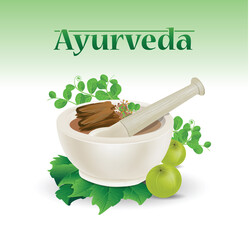 icon for Ayurveda herbal product vector design illustration