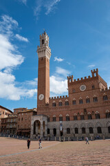Obraz premium Siena Palazzo Pubblico mit Torre del Mangia