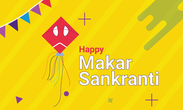 Sankranti Wishes  Card Design Illustration