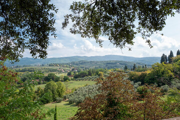 Fototapeta na wymiar Ausblick über Toskana bei Arezzo