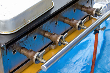 たこ焼きのガスコンロ