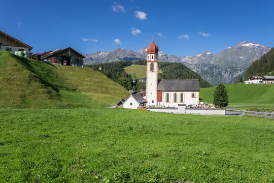 View over the village of Niederthai, Tyrol, Austria
