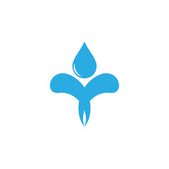 Obraz premium Water spread, water drop logo design vector
