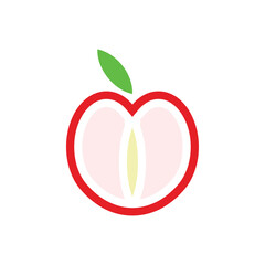 Red Apple logo design vector