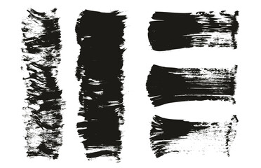 Flat Paint Brush Thick Short Mix Background High Detail Abstract Vector Background Mix Set 