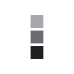 Triple square logo design vector black