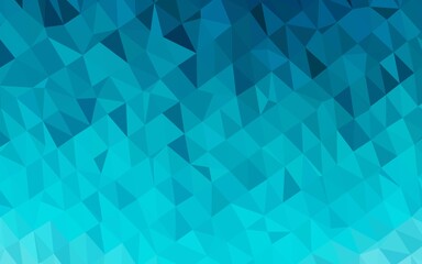 Fototapeta premium Light BLUE vector blurry triangle texture.