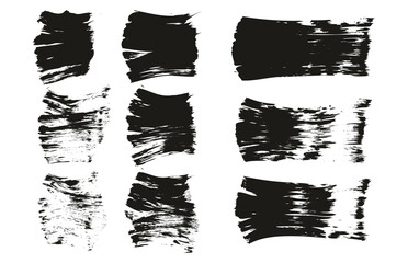 Flat Paint Brush Thick Short Mix Background High Detail Abstract Vector Background Mix Set 