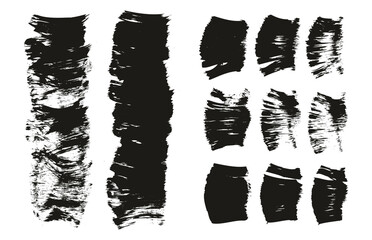 Flat Paint Brush Thick Short Mix Background High Detail Abstract Vector Background Mix Set 