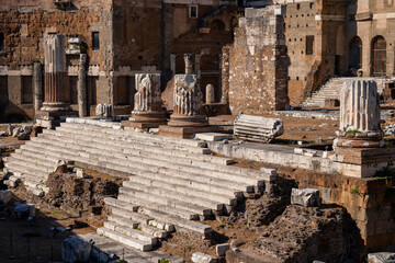Temple of Mars Ultor at Forum Agustus in Rome, Italy