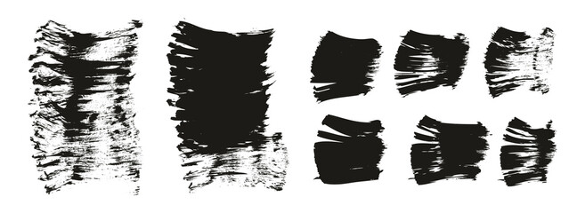 Flat Paint Brush Thick Short Mix Background High Detail Abstract Vector Background Mix Set 