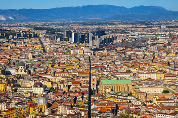 City Of Naples In Italy Aerial View