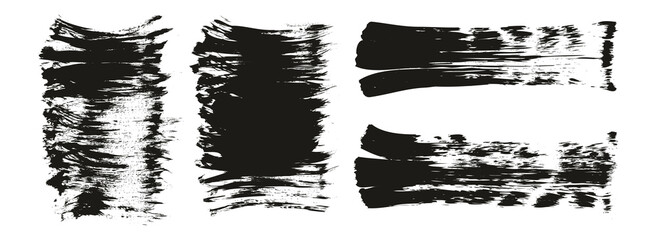 Flat Paint Brush Thick Short Mix Background High Detail Abstract Vector Background Mix Set 