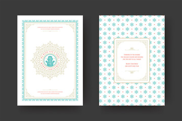 Christmas greeting card vintage typographic quote design vector illustration