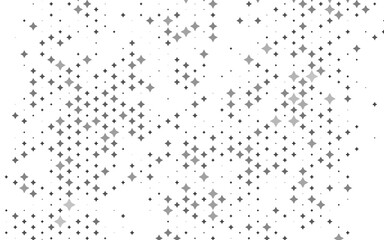 Light Silver, Gray vector cover with small and big stars.