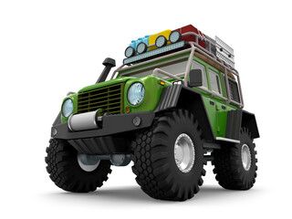 Obraz premium suv off-road sand cartoon