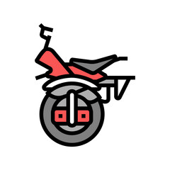 monowheel motorbike vehicle color icon vector. monowheel motorbike vehicle sign. isolated symbol illustration © vectorwin