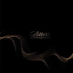 Golden glitters stylish magical background