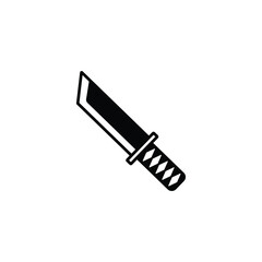 Samurai sword icon vector