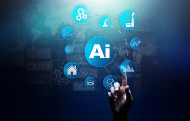 AI, Machine learning, Big data analysis and automation technology in business and industrial manufacturing
