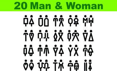 20 Icon Man And Woman for any purposes website mobile app presentation