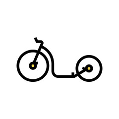 trial bicycle color icon vector. trial bicycle sign. isolated symbol illustration © vectorwin