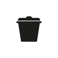 The recycle bin icon. Simple vector illustration on a white background