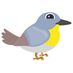 
 Bird having feathers and black beak depicting sparrow 
