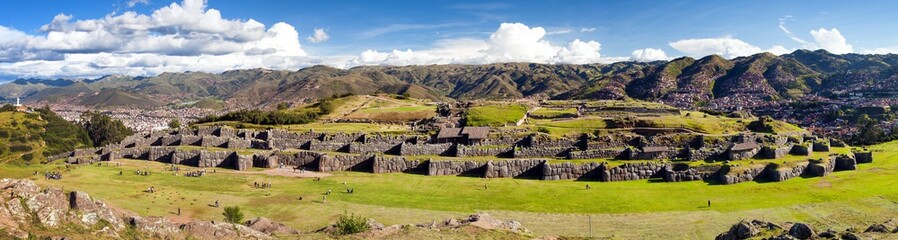 Sacsayhuaman, Inca ruins in Cusco or Cuzco town, Peru